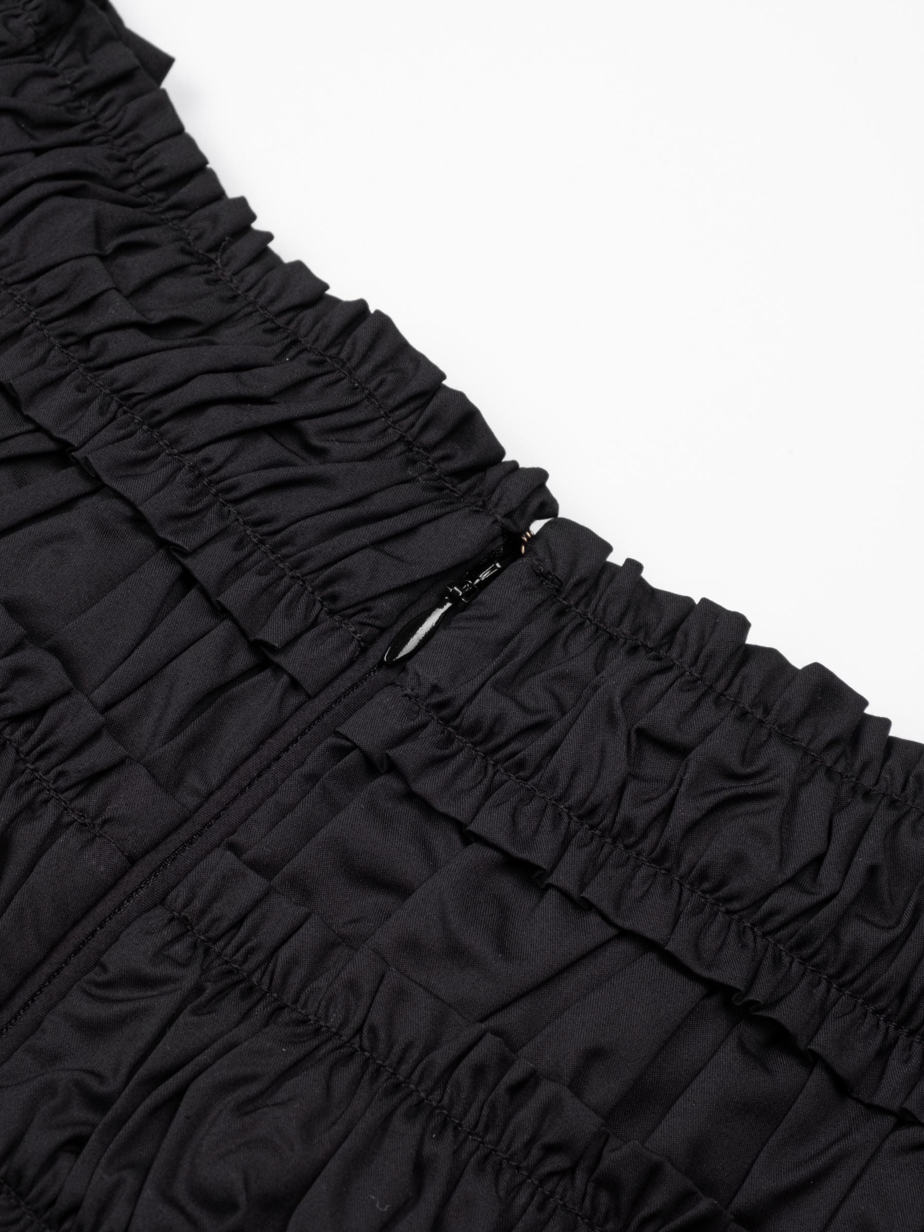 Ulla Johnson Nicolette Bubble Hem Mini Skirt Black