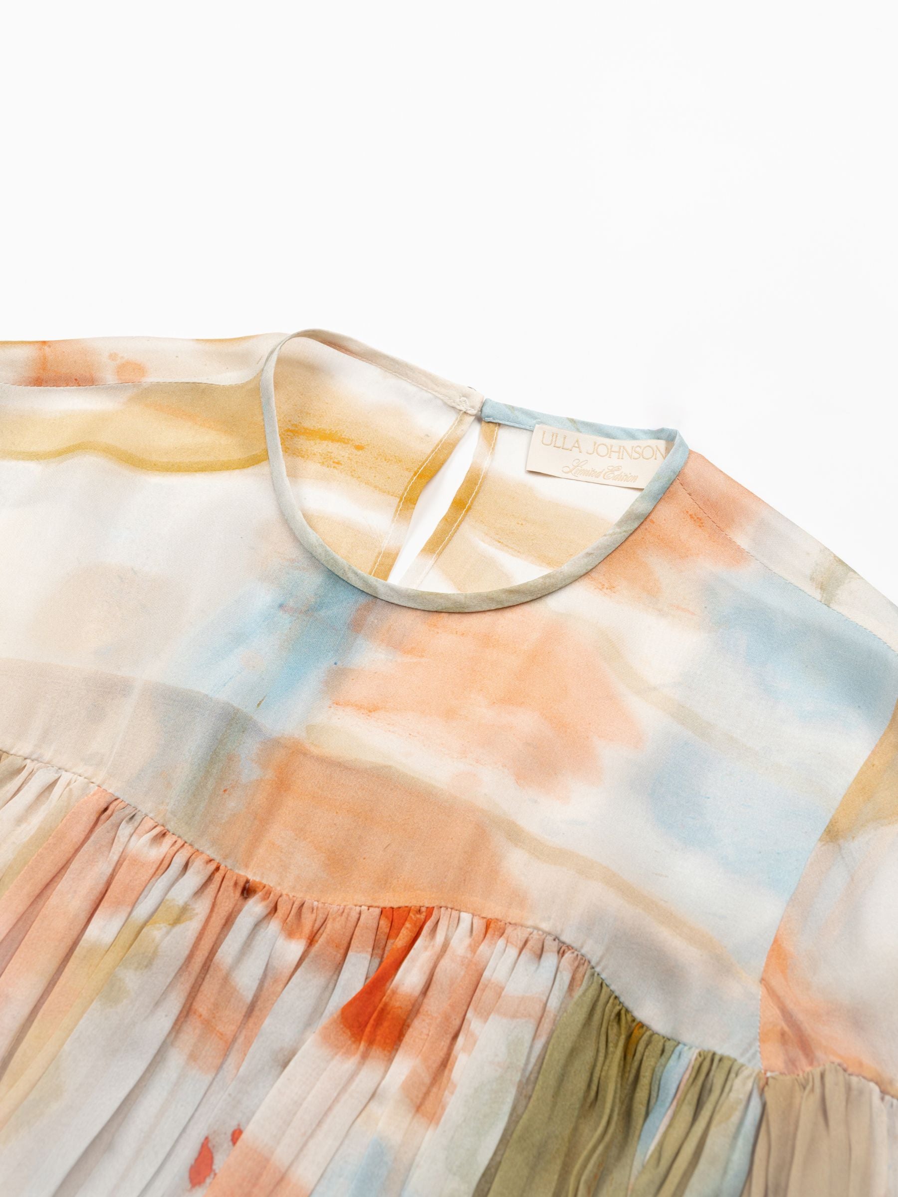 Ulla Johnson Pearl Longsleeve Silk Blouse Western Dream