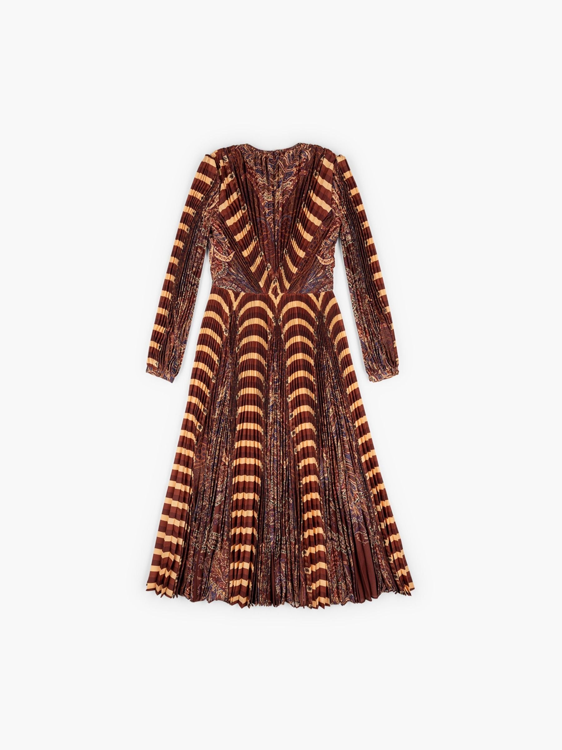Ulla Johnson Sarai Pleated Long Sleeve Midi Dress Topaz