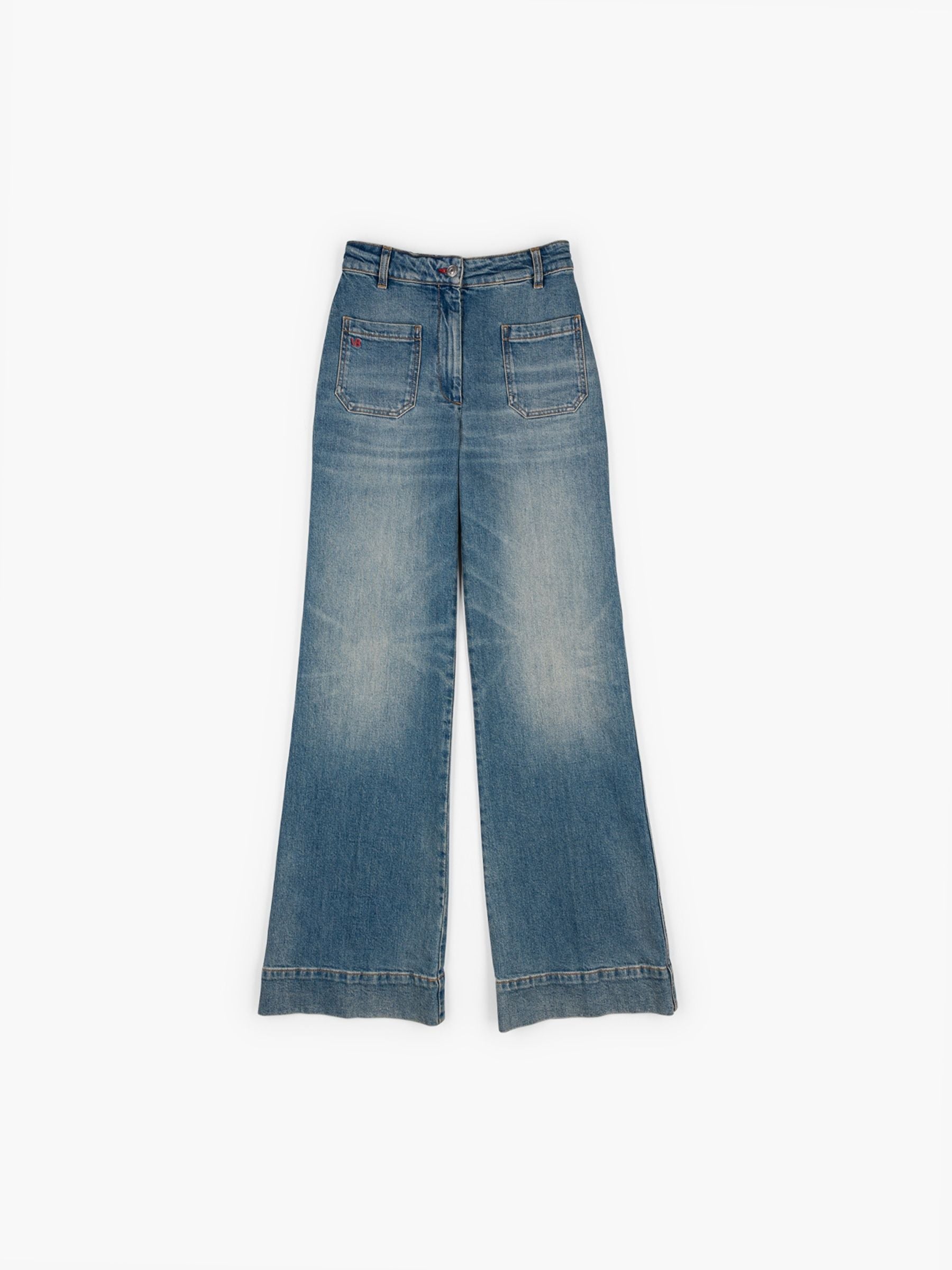 Victoria Beckham Alina Jean Regular Washed Blue