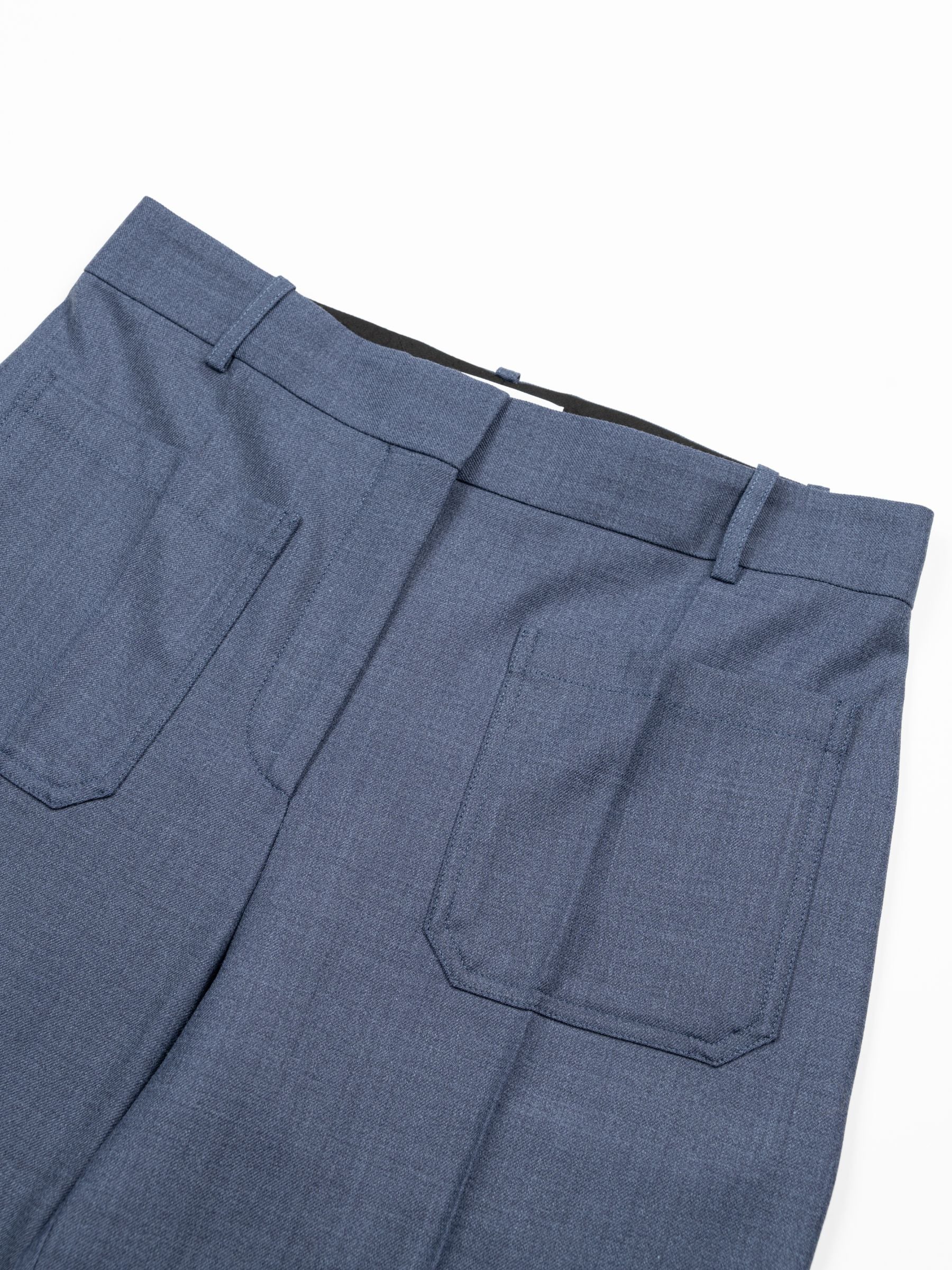 Victoria Beckham Alina Trouser Dusk Blue Melange