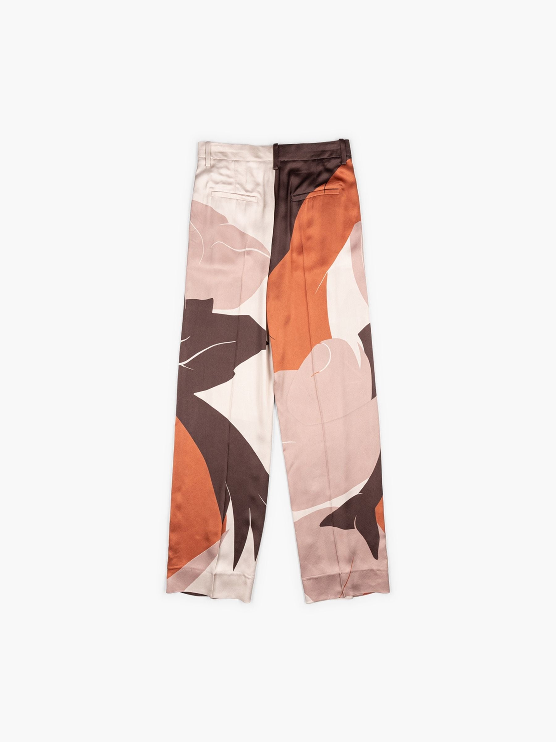 Victoria Beckham Cecilia Trousers Abstract Earth Beige