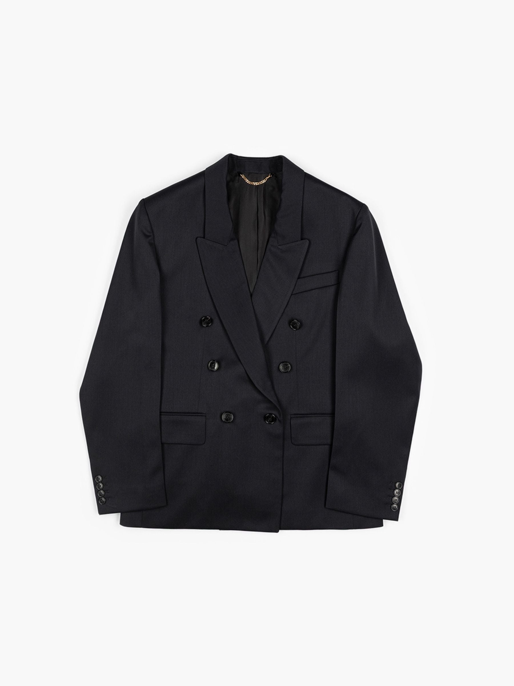 Victoria Beckham Double Breasted Tailored Jacket Navy