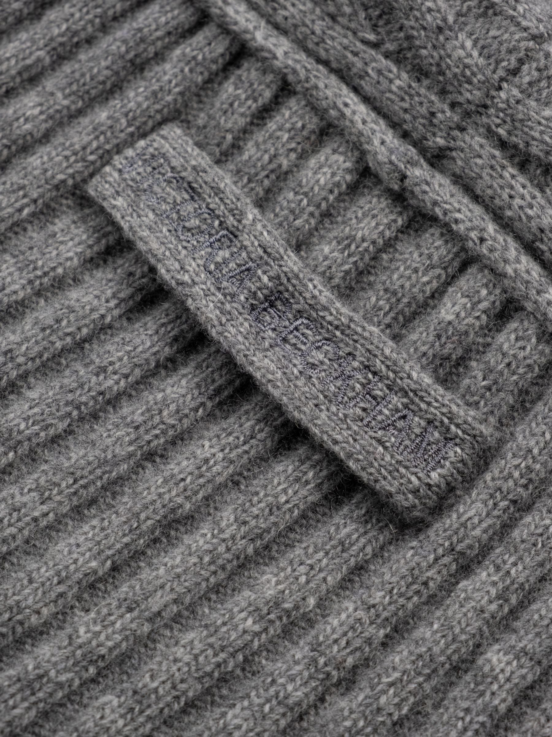 Victoria Beckham Draped Rib Jumper Grey Melange