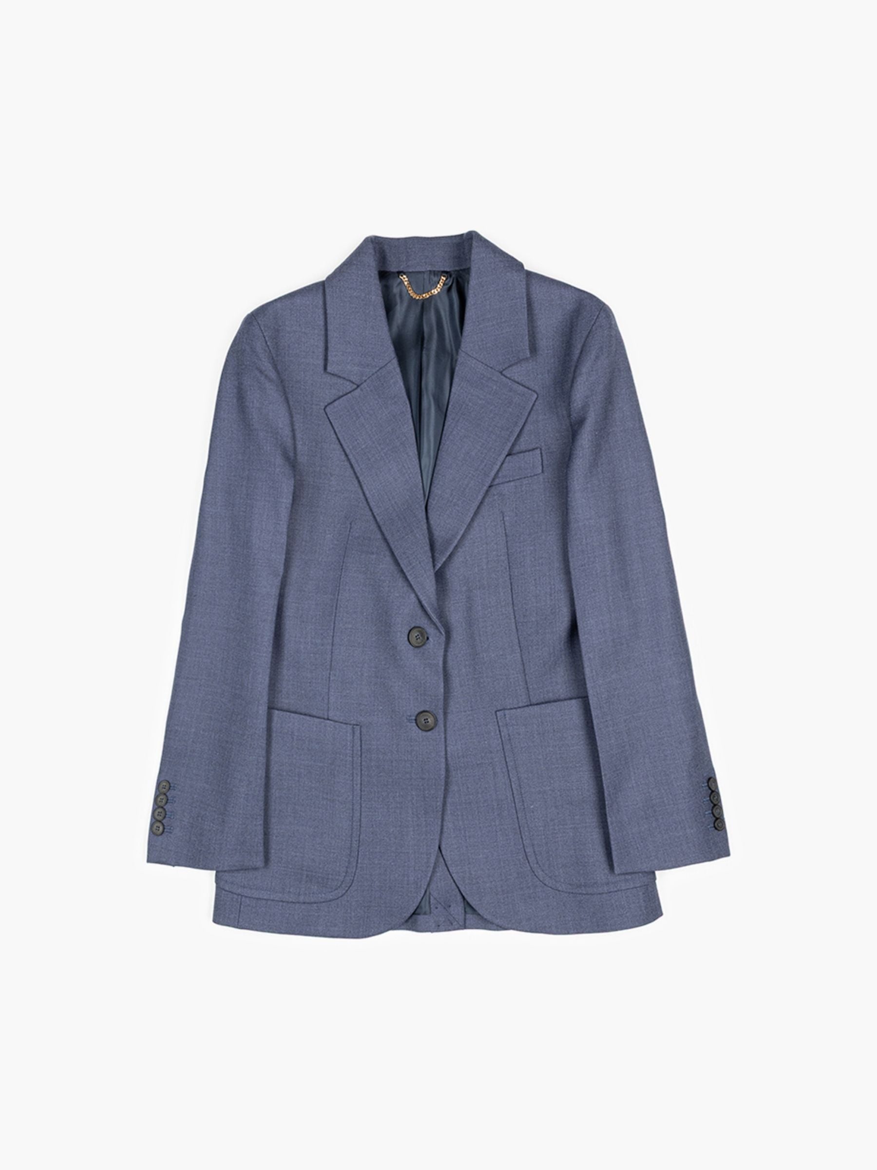 Victoria Beckham Katherine Jacket Blue Melange
