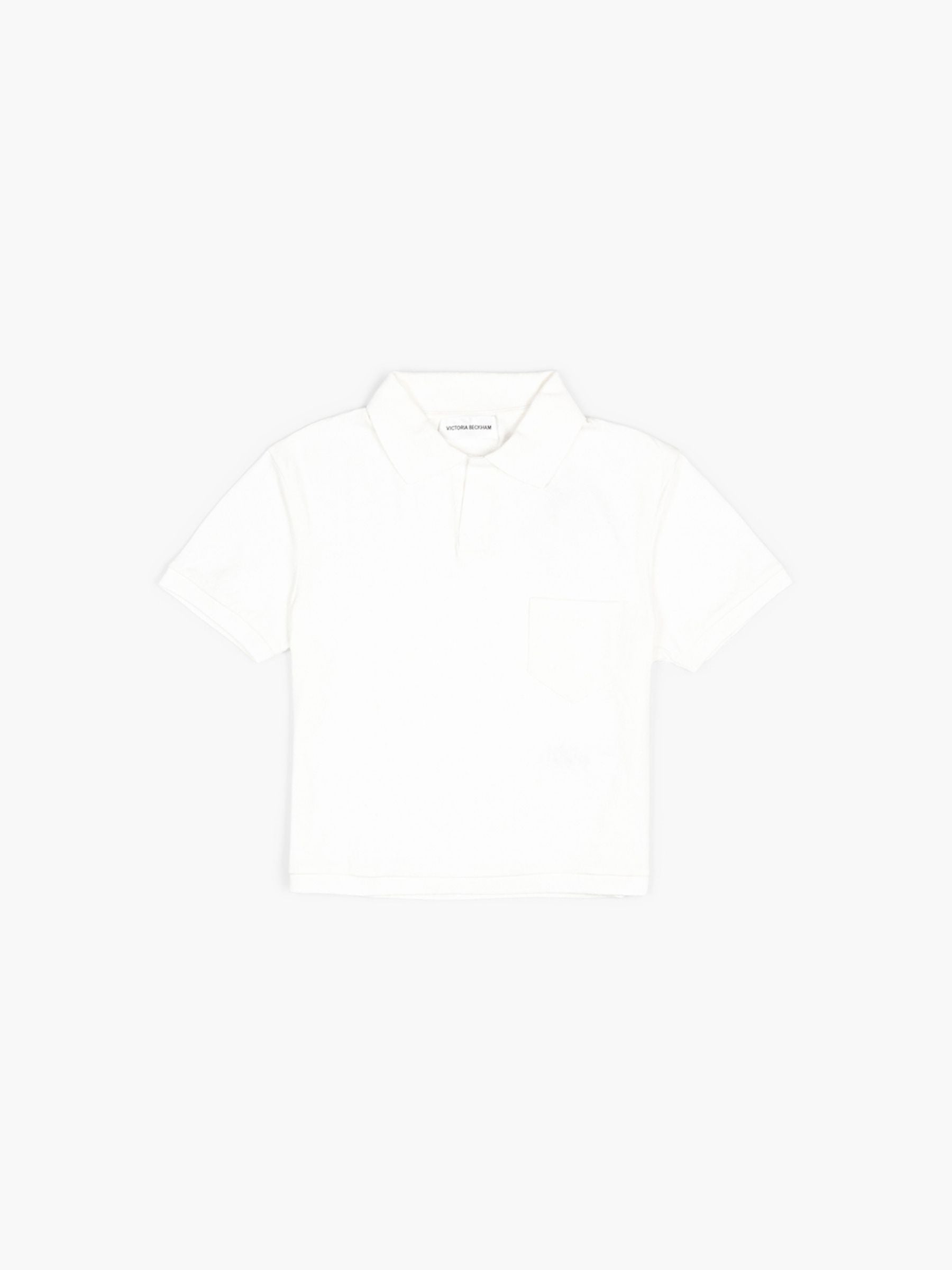 Victoria Beckham Polo Collar Top White