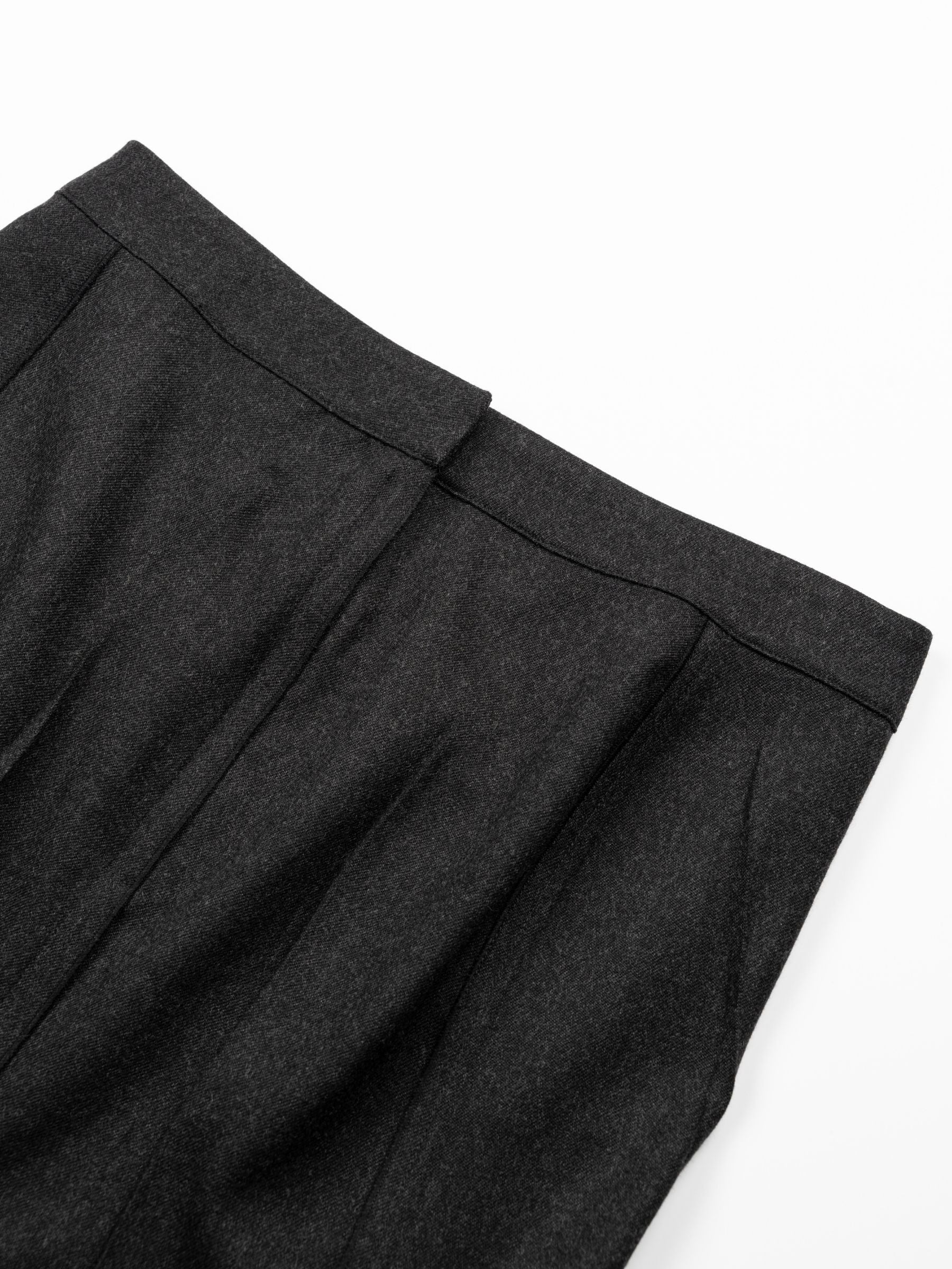 Victoria Beckham Pressed Tailored Skirt Dark Grey Melange