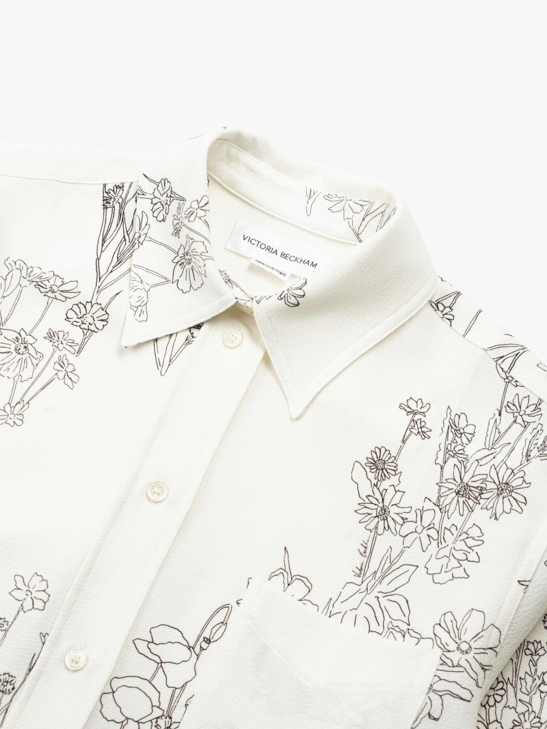 Victoria Beckham Pyjama Shirt Off White Black