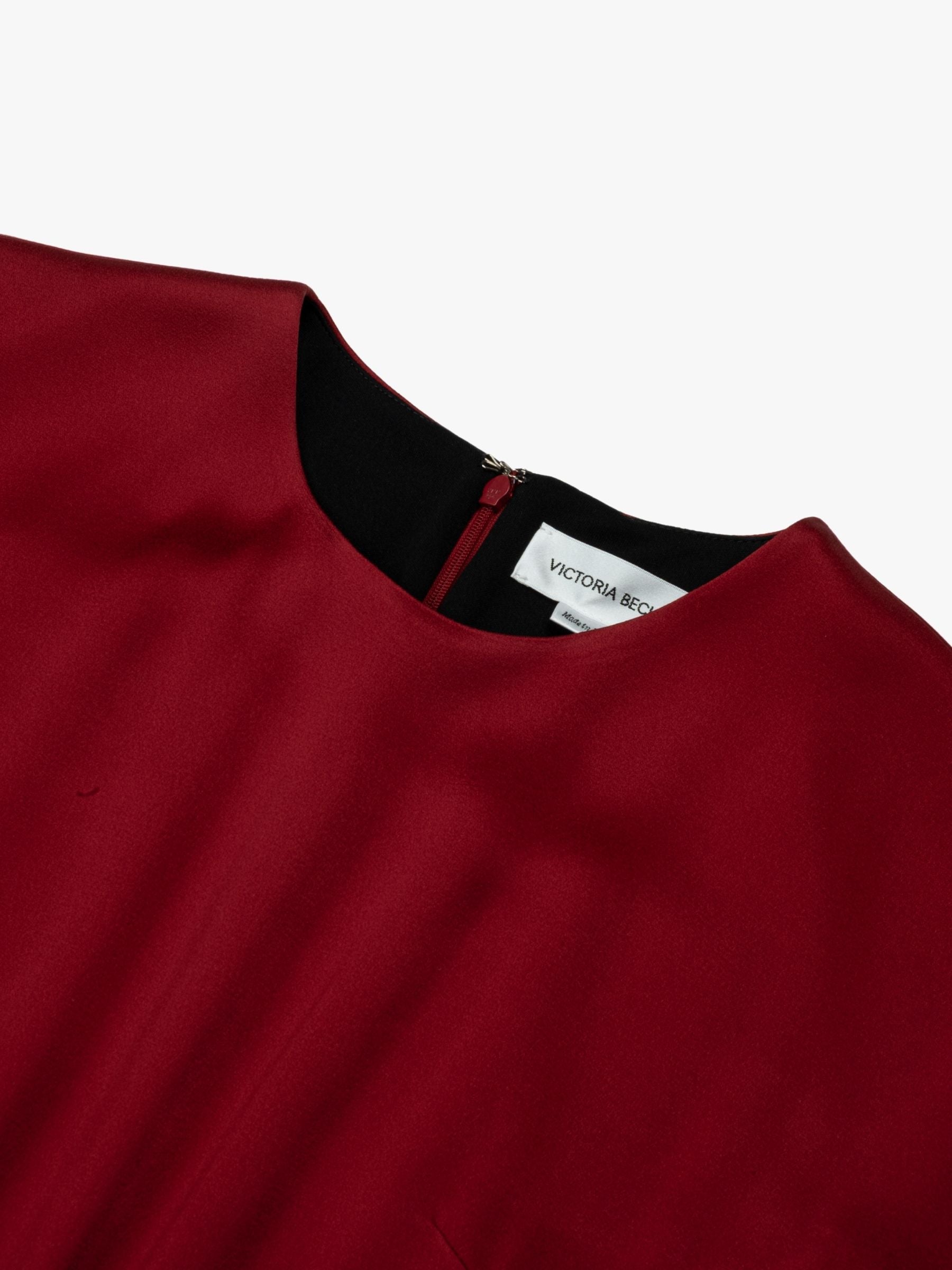 Victoria Beckham Gathered Detail T-Shirt Midi Dress Rose