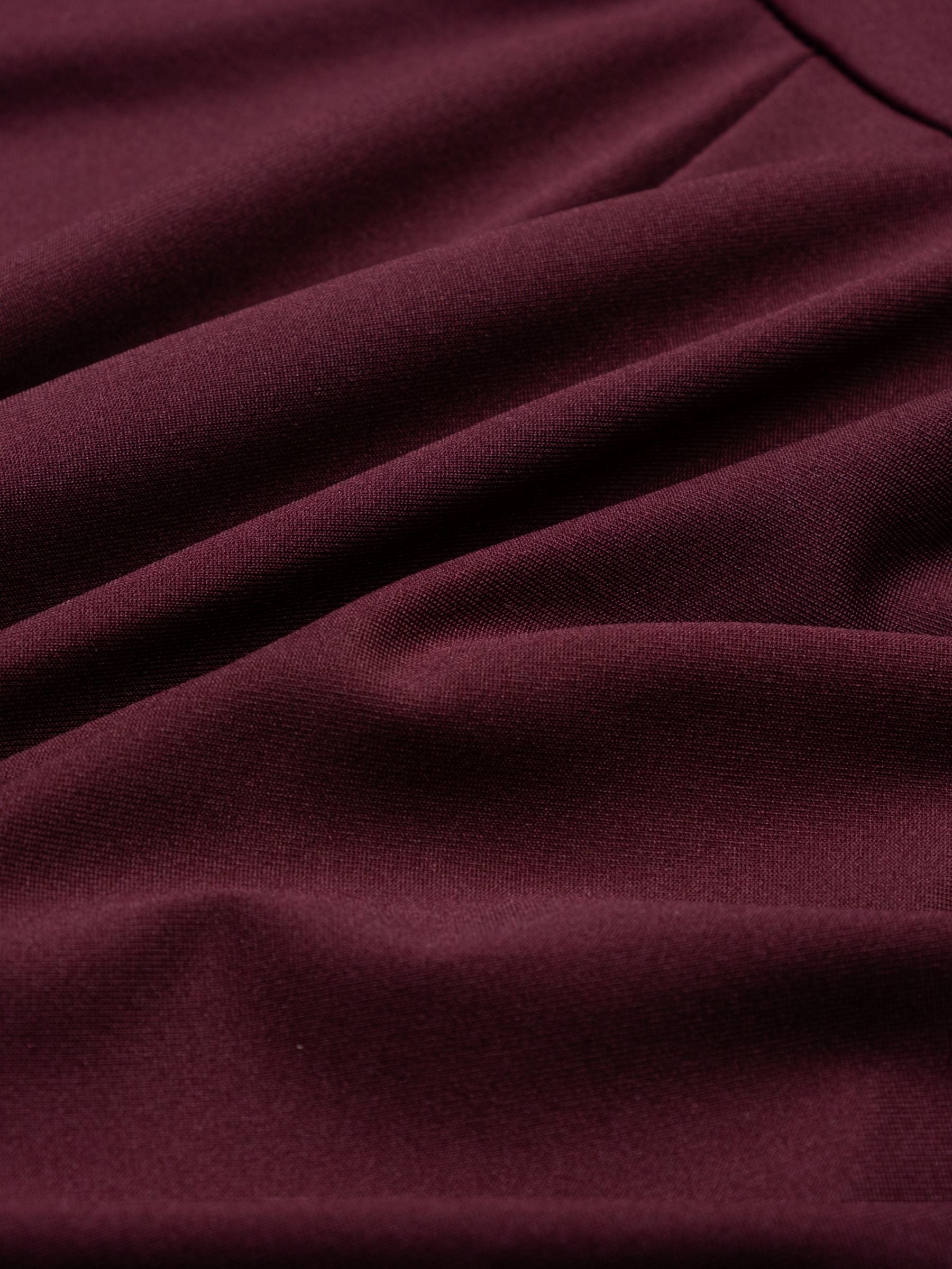 Victoria Beckham Twist Detail High Neck Midi Dress Merlot