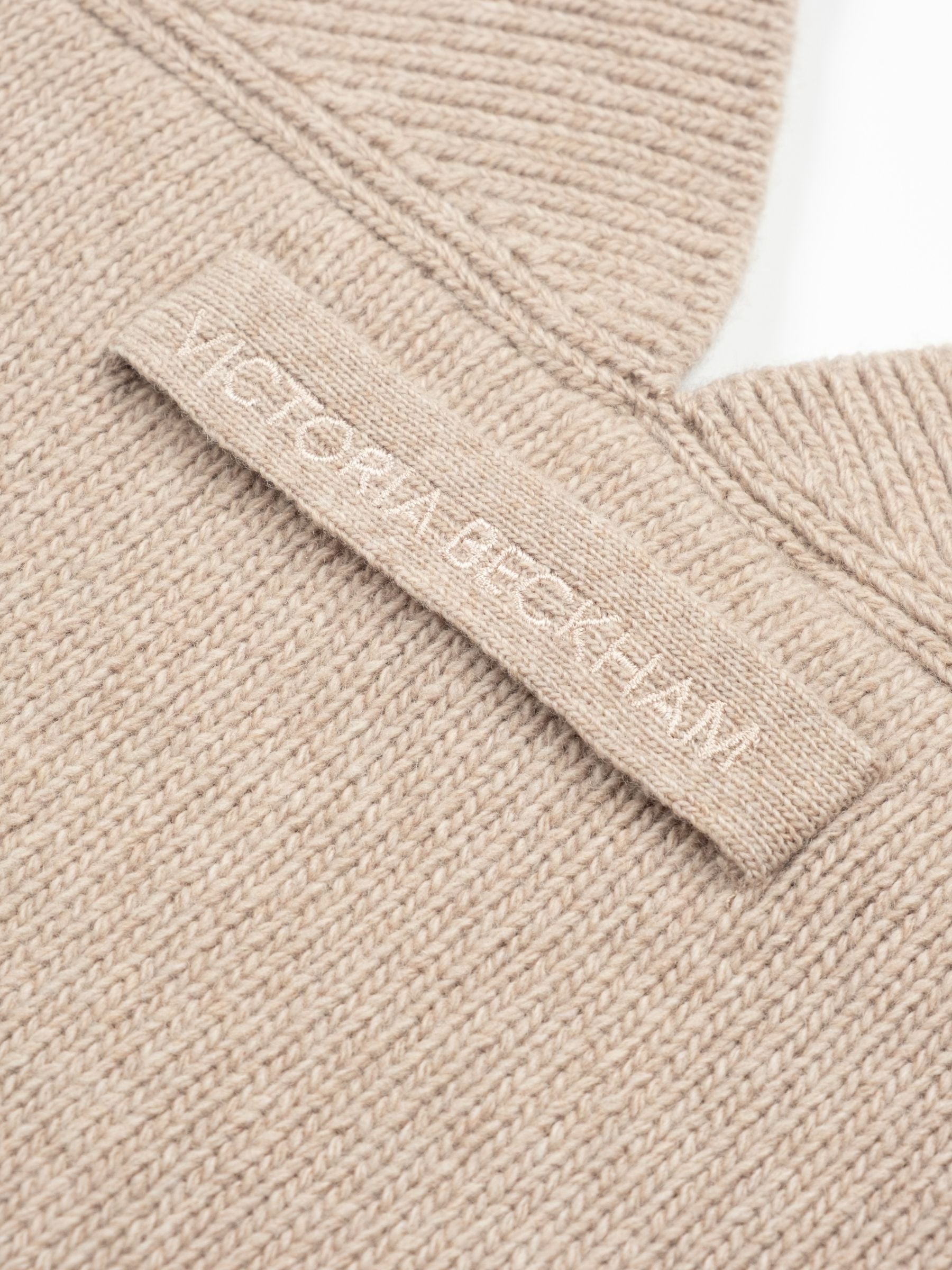 Victoria Beckham V Neck Yoke Pullover Sand